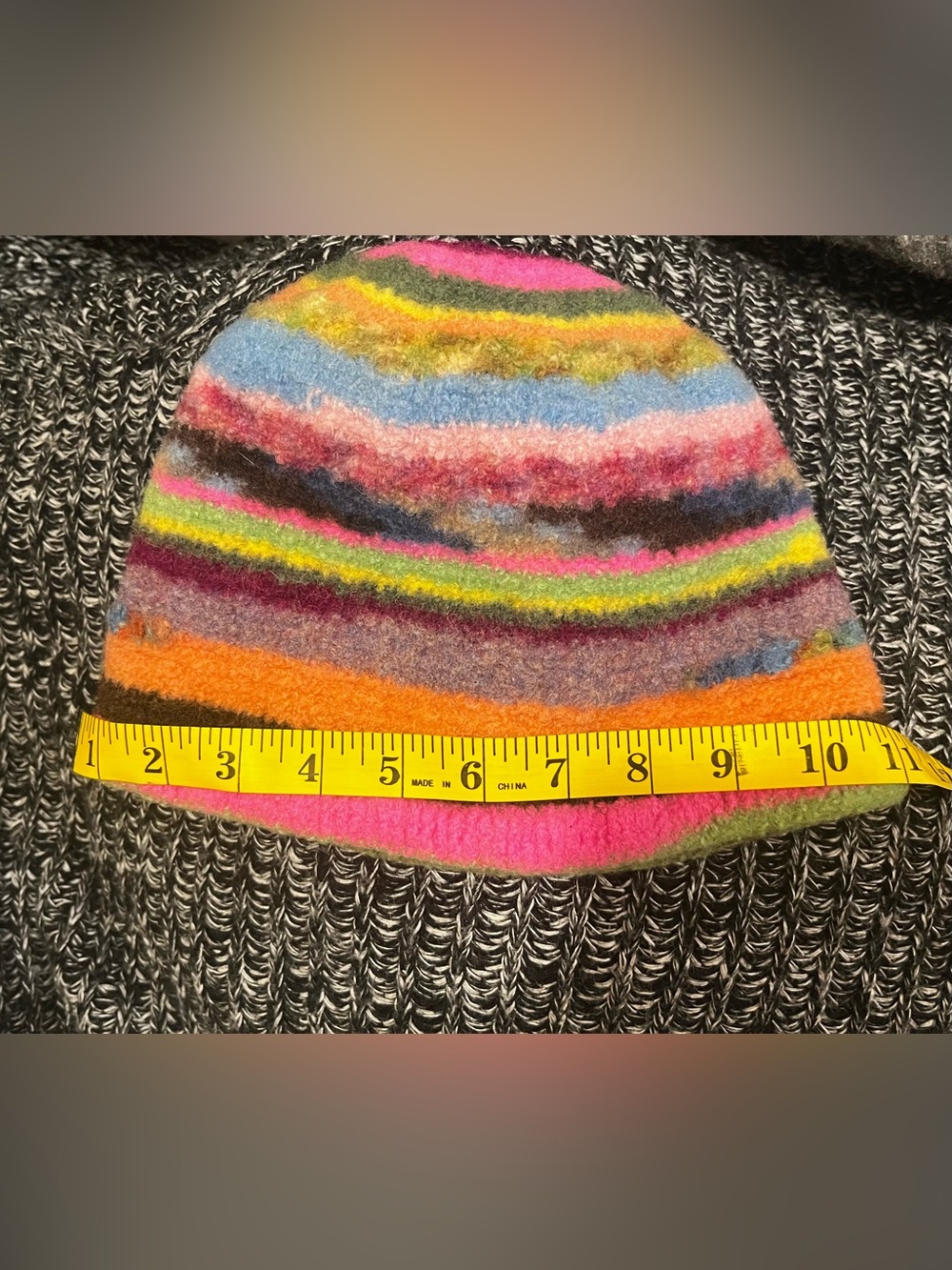 Multicolor Striped Wool Beanie Hat - rainbow 🌈